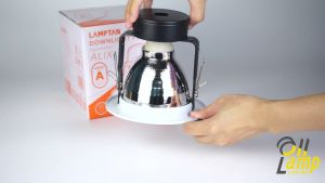 Lamptan โคมไฟ Downlight Fixture Onix 4 นิ้ว 6 นิ้ว ฝังฝ้า หน้าขาว รับประกัน 1 ปี ของแท้จาก แลมตัน