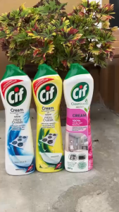 Cif Cleaning Cream ราคาที่เหมาะสม 660 ml 3 ครั้งซับซ้อน กลิ่นลึก และออริจินัล 660 ml ผลิตภัณฑ์ขจัดคราบฝั่งลึก กลิ่นเลม่อน และ ออริจินัล