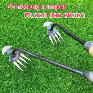Alat pencabut rumput liar/ pemotong rumput/garpu tanaman besi/weeding garu harrow