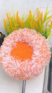 Sunflower All-in-One Ceiling Mop - 180° Rotatable Microfiber Dust Mop for Wall Floor Bed Car & High Places with Retractable Rod Detachable Cover