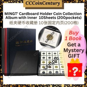 Album 200 pocket Koleksi Penyimpanan Syiling Berkadbod Cardboard Coin Collections Book 200pockets