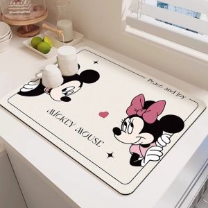Mickey Kitchen Drain Mat Cartoon Hand Washing Pool Countertop Dishwasher Absorbent Pad High Grade Wash Free Dining Table Heat Insulation Pad