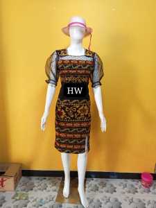 DRESS TENUN MIK TILE HITAM