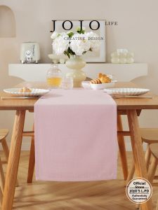 Scandinavian Style Bamboo Edge Solid Color Table Runner