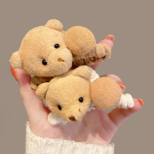 NING ZHOU | Cute Winter Fuzzy Bear Hair Clip