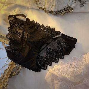 Thanh Lịch Retro Châu Âu Ren Thêu Quần Lót Gợi Cảm Khoét Hở Satin Giữa Thấp Vòng Eo Tam Giác Quần Dành Cho Nữ Gợi Cảm Quần Lót Nam