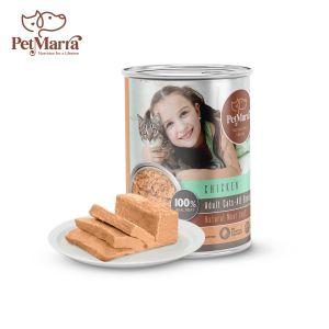 PetMarra Adult Cat Wet Food Can Natural Meat Loaf Ocean Fish Tuna Flavor 375g canned cats meatloaf pet foods all breeds