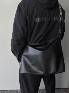 Large Capacity Tote Bag Single Shoulder Crossbody Fitness Gym Black Luxury Street Style Computer Bag Sporty Soft Handle Polyester Lining