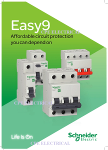 Schneider Easy9 6A 10A 16A 20A 32A 40A 1 Pole MCB 4.5KA Type C