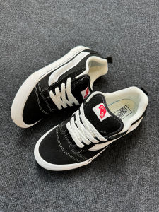 Classic Style Knuskool Casual Shoes Black Suede Flip Leather Mens Board Shoes Comfortable Breathable Wear Resistant Rubber Sole