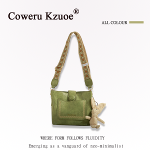 Woven Wide Strap Shoulder Crossbody Bag