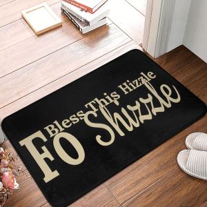 VIKAMA Đen Vàng Thanh Lịch Trích Dẫn Thảm Cửa Flannel Chống Trơn Trượt Cho Lối Vào Phòng Ngủ Phòng Khách Trang Trí Nhà Có Thể Giặt Bằng Máy 100% Polyester