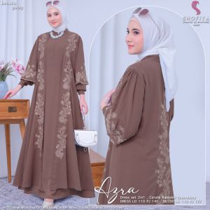 SH DRESS BORDIR BEST SELLER GAMIS DRESS BATARI DRESS LD 110CM Gamis Busui  Longdress Maxi CERUTY BORDIR Premium by SHOFIYA