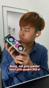 Pembesar Suara WEKOME Portable Mini Speaker 5.3 Bluetooth Bass Stereo 360° Surround Transparent RGB Lighting LMD45