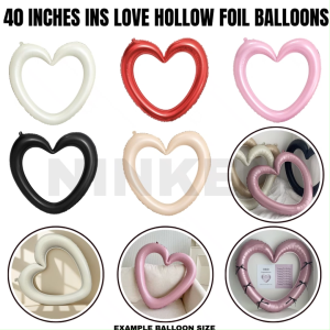 40 Inch INS Love Shape Hollow Heart Shape Foil Balloon