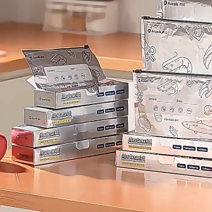 Food Storage Bags Are Reusable Aluminum Foil Fresh-keeping Sealed Refrigerator Freezer Zipper Bags