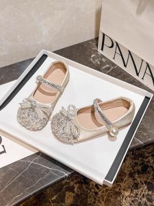 Crystal Princess Single Shoes for Girls Lewis&Clarks Childrens Performance Shoes Spring Autumn Cowhide Magic Tape Rubber Sole