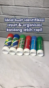 จัดส่งรวดเร็ว 5แท่ง ดินสอสีทำเครื่องหมายสัตว์ กันน้ำ เขียนเบอร์สัตว์ สำหรับฟาร์มสัตว์ หมูวัวแพะแกะ หลายสีให้เลือก