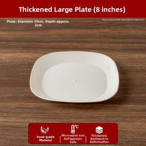 MEIDI | Food-Grade Thick Heat-Resistant Large Disposable Rice Hull Plate