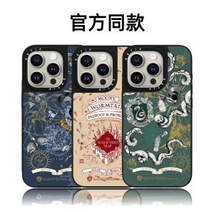 เคสโทรศัพท์ Harry Potter ร่วมมือกัน ดูดซับแม่เหล็ก ป้องกันการตกหล่น สำหรับ iPhone 17 pro Max Apple 15 plus ลายสก็อตสีเข้ม สำหรับผู้หญิง