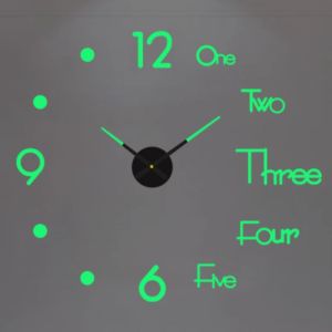 New Modern Design Large Wall Clock 3D DIY Quartz Clocks Fashion Watches Acrylic Mirror Stickers Living Room Home Decor Horloge