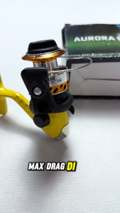 RAMAI PANCING REEL BESI SPOOL METAL AURORA 800 8 BALL BEARING BONUS KAIL BUNGKUS