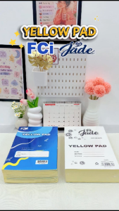 FCI Yellow Pad Paper 10pcs /1pc SET FCI/Jade 80 leaves Smooth Writing Pad Perfect For School Office Professionals Daily Supply