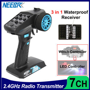 DSpower | NEEBRC 2.4GHZ 7CH Transmitter Radio System Transmitter Remote Control/Led Light Controller System Receiver For RC Car Boat