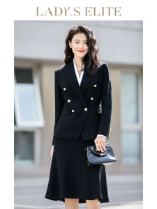 LadyS Elite | Black Thin Acetate Suit for Spring/Summer Occupation
