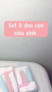 Set 3 Dao Cạo Lông Mày Kèm Hộp Đựng Thiết Kế Gấp Gọn Tiện Lợi Dụng Cụ Tỉa Chân Mày Êm Nhẹ An Toàn Không Làm Xước Da