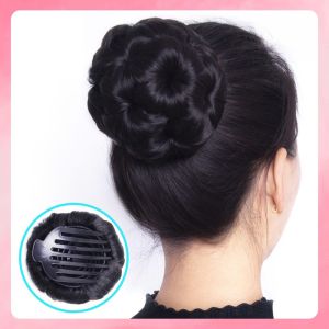 Búi tóc giả trung niên nữ đẹp cao cấp dầy đẹp kẹp tóc giả búi tóc hoa trà