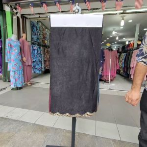 Zayshas Velvet Silk Kain Pasang Exclusive with Sulam Border