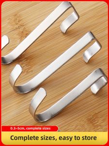 Stainless Steel Square Tube Hook For Home S-Shaped Hook S Hook Hook Flat Clip Hook Rack Hook Movable Hook