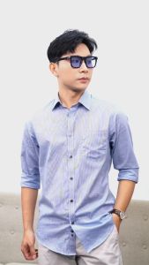 Áo Sơ Mi Sọc Nam Tay Dài N&M Sơ Mi Nam Có Túi Thương Hiệu NINOMAXX 2101087