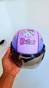 Helm Anak Kaca Mata Riben Usia 1-4 Tahun Karakter Boboboy Hitam Merah