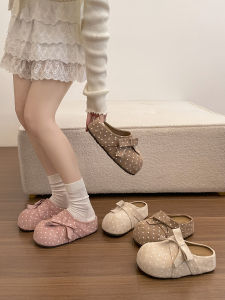 YX | Cute Polka Dots Slip-on Sandals Increased Height