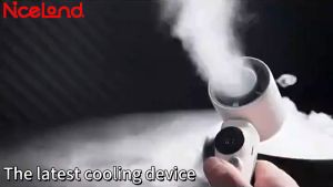 Semiconductor Refrigeration Handheld Fan 100 Speed High-Speed Turbo Fan30° AdjUstable Wind Directio