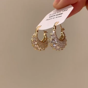 good 999 Fashionable zircon design elegant ear buckleES64820