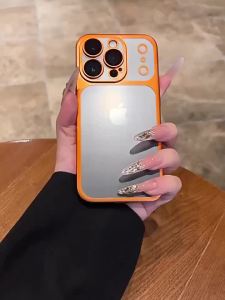 Ốp Điện Thoại iPhone 17/16/15/14/13 Pro Max Plus Cao Cấp Trong Suốt Mờ Chất Liệu PC Viền Mạ Điện Kèm Miếng Dán Bảo Vệ Ống Kính