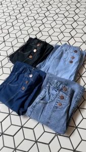Celana Kulot Anak Perempuan Jeans Panjang Tanggung Pinggang Karet NomenaKids 2084 2085 2086 2087