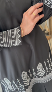 dungkan.id Dafinah Series Gamis Bordir Simpel Bahan Katun Toyobo Fodu Premium Terbaru Model Kekinian