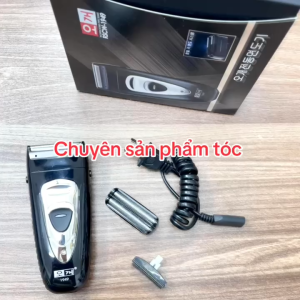 KEMEI Máy cạo râu 1949 Cao Cấp 2 Lưỡi Kép Sạc Pin Li-ion Công Suất 3W Đầu cạo ngang Pin Li-ion sạc đèn LED trên thân máy