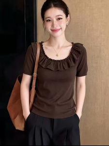 AIYITI | Ruffled Sleeveless T-Shirt Large Size Womens
