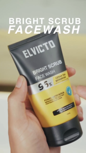 ELVICTO BRIGHT SCRUB FACE WASH | SABUN MUKA PRIA COWOK - Elvicto Kuning