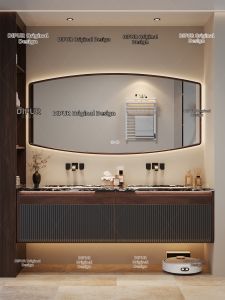 DIPURUI | Customized Double Basin Rock Ceramic Vanity Unit