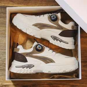 Autumn New Mens Versatile High-Top Trendy Thick-Soled Running Shoes Casual Fashion Sneakers Suitable for Outdoor Sports