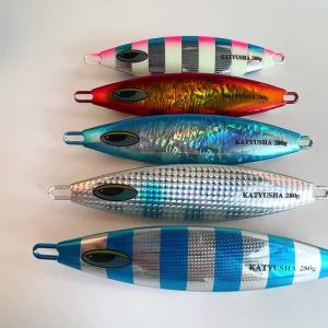 PROBEROS 1PC Kim Loại Dạ Quang Jigging Thìa 180g 230g 280g Cho Câu Cá Bass Nhân Tạo Mồi Cứng Bờ Nước Biển Jigging Dụ