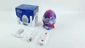 Dinosaur Egg Starry Sky Projection Light with Remote Control White Noise Bluetooth Music Suitable Children Bedroom Night Light