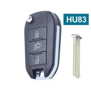 433 MHz 46 Chip Flip Remote Car Key HU83 VA2 Blade For Peugeot 208 2008 301 308 508 5008 For Citroen C-Elysee C4-Cactus Hella
