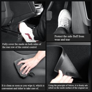 For Tesla Model Y Juniper 2025 Central Control Side Anti Kick Pad TPE Rear Air Outlet Protection Pad Car Interior Accessories